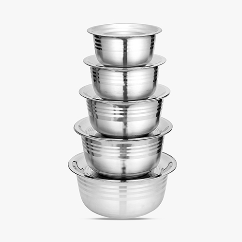 New Jonny Stainless Steel S.S SILVER BOWL WITH COVER
